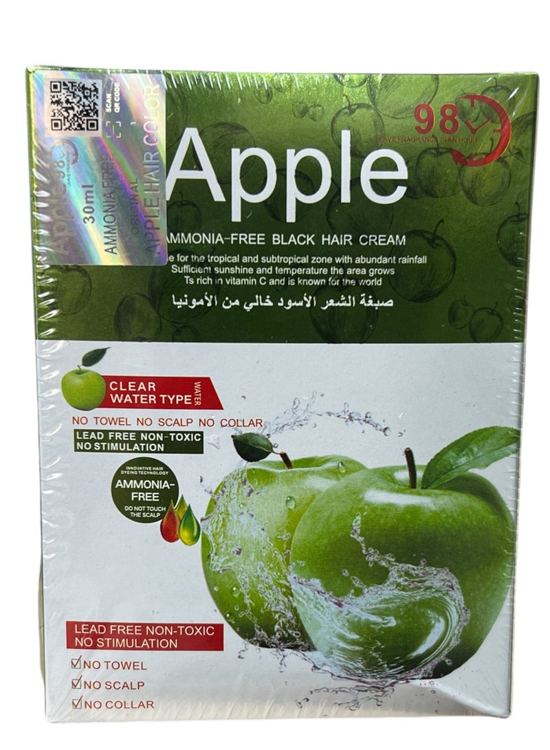 Apple Blossom Naturals Natural Hair Color Cream Black 30ml - Image 1