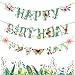 SUNBEAUTY Wildflower Happy Birthday Banner Sage Green Floral Flower Party Decorations Butterfly Flower Banner Summer Spring Butterfly Birthday for Women Girl Baby Shower Garden Tea Party Supplies PreStrung - Image 3