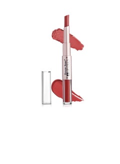 Seven Seas Lip Duo 2 In 1 Lipstick Matte Finish 2 in 1 Duo Liquid Lipstick with Matte Finish and Moisturizing Gloss  Claret