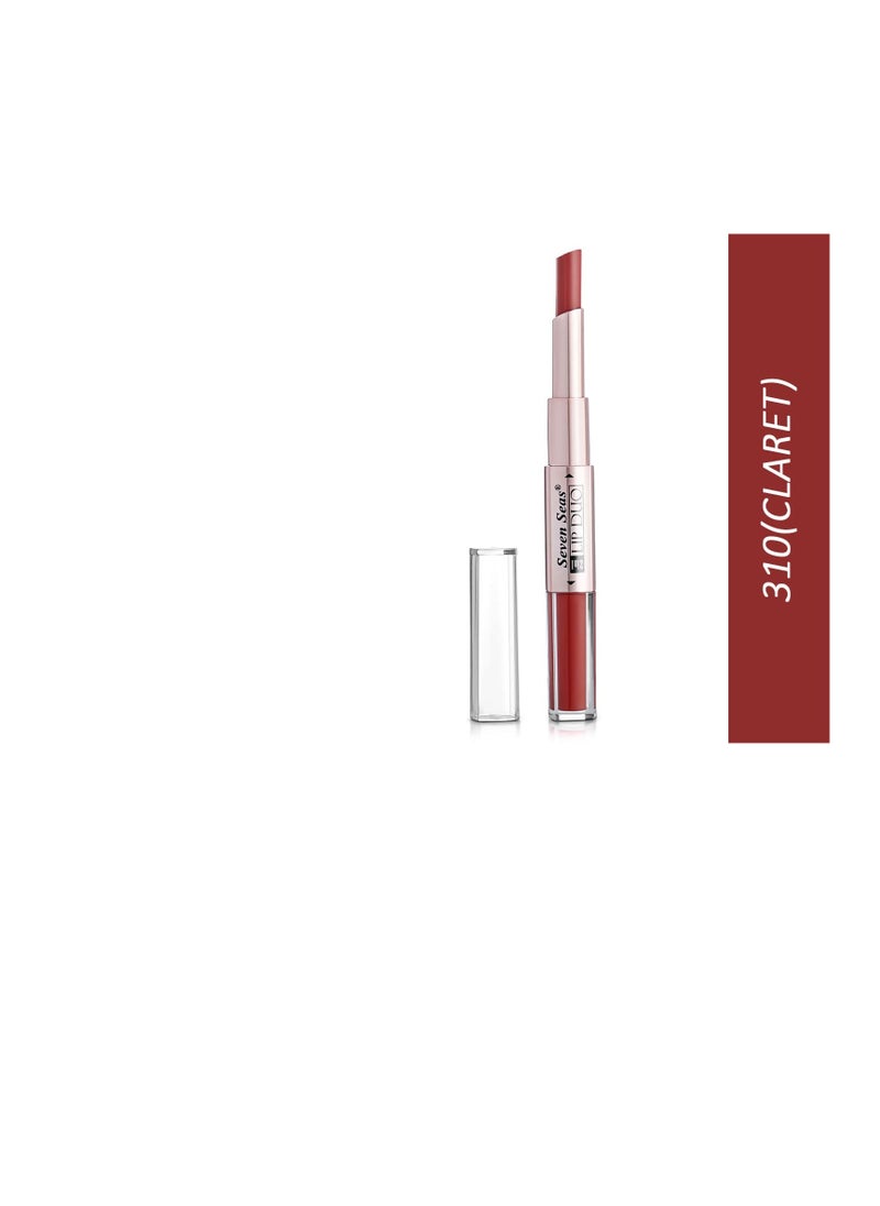 Seven Seas Seven Seas Lip Duo 2 In 1 Lipstick Matte Finish 2 in 1 Duo Liquid Lipstick with Matte Finish and Moisturizing Gloss  Claret  - Image 2