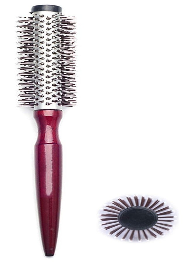 PERFEHAIR Small Round Hair Brush for Blow Drying With Soft Nylon Bristles, 1.6 Inch, for Short or Medium Curly Hair-Red - Image 1