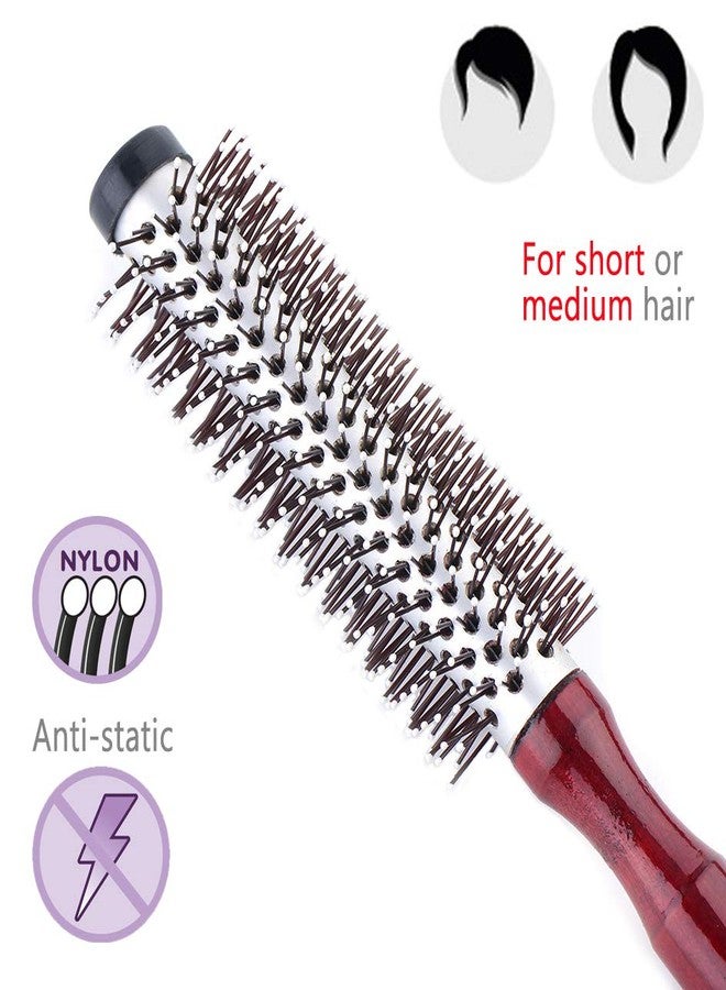 PERFEHAIR Small Round Hair Brush for Blow Drying With Soft Nylon Bristles, 1.6 Inch, for Short or Medium Curly Hair-Red - Image 5