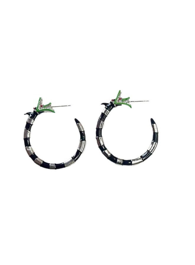 GELESE Ladies' niche earrings, high-end elegant snake shaped earrings - Image 1