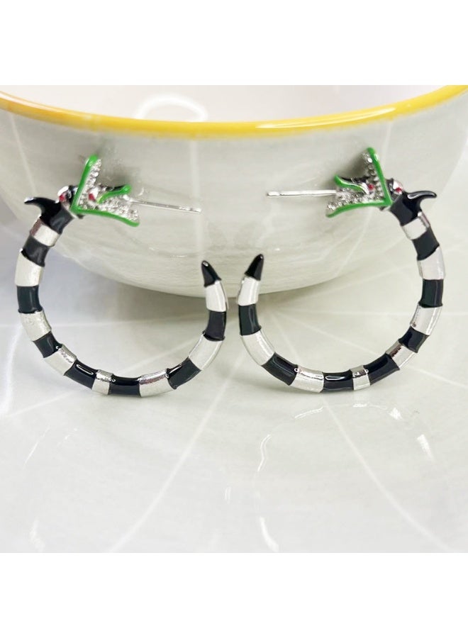 GELESE Ladies' niche earrings, high-end elegant snake shaped earrings - Image 3