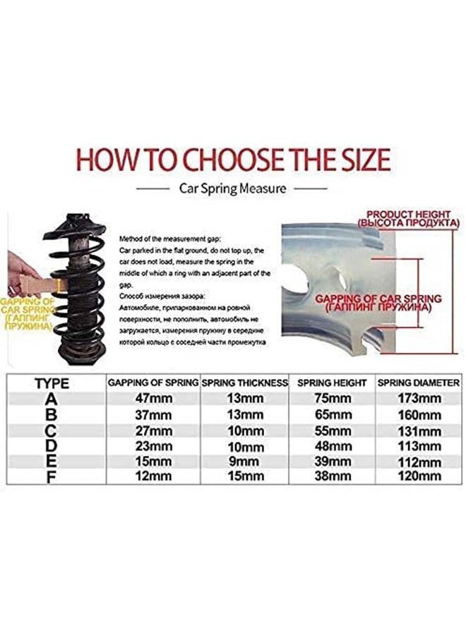 Generic 2pcs Car Shock Absorber Spring Buffers  Spring Bumper Auto-buffers Springs A/B/C/D/E/F Type Transparent Urethane Bumper Cushion For Auto Car Accessories  Type  A  - Image 3
