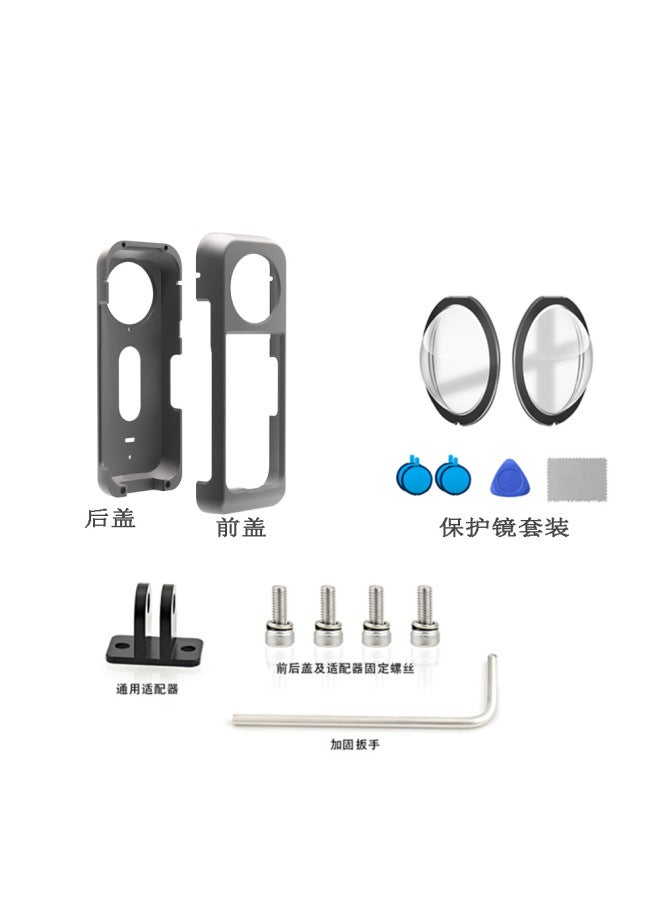 فن ينطبق على Ta360 One X3 كاميرا رياضية، غلاف واقي، قفص كلب، تبديد حراري، مقاوم للاهتزاز، مقاوم للسقوط، إطار معدني - Image 1