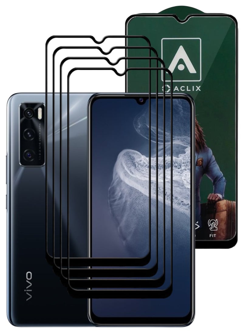 ACLIX 4 Pieces Antistatic ESD Dustproof Premium Quality High Definition Tempered Glass Screen Protector Designed For vivo V20 SE - Image 1