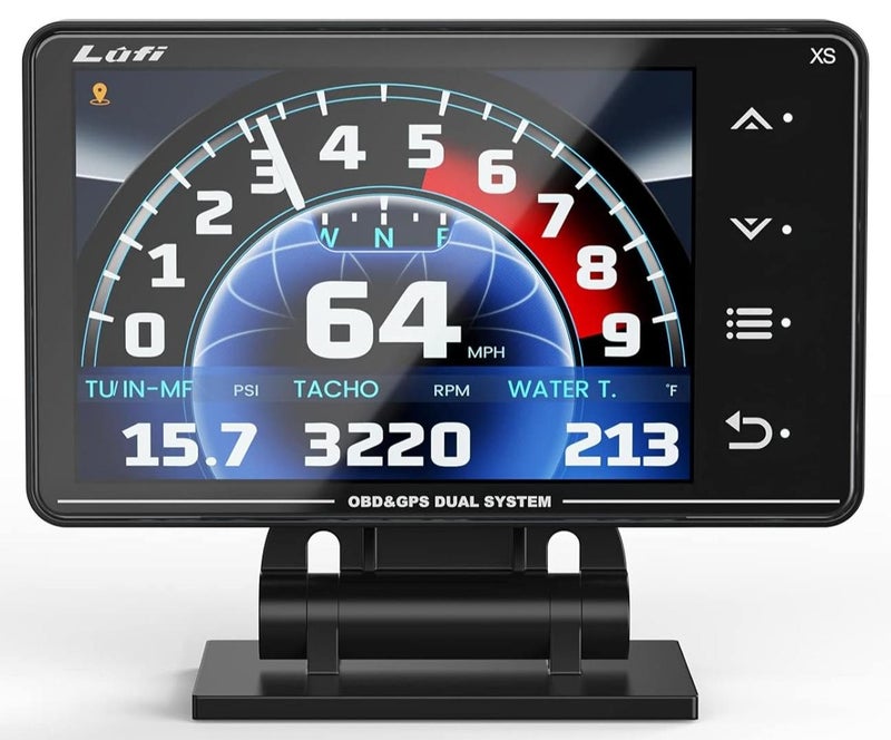 Lufi Xs Obd2 Gauge Display, GPS Speedometer,car inclinometer, Boost Gauge, RPM Meter, Heads up Display - Image 1