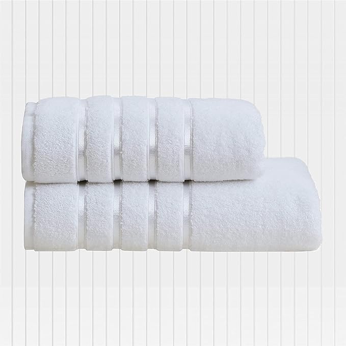 DRYHUG Bath Towel Large 75 x 150 cm Soft Absorbent Cotton Perfect for Bathroom Spa and Everyday Use White - Image 3
