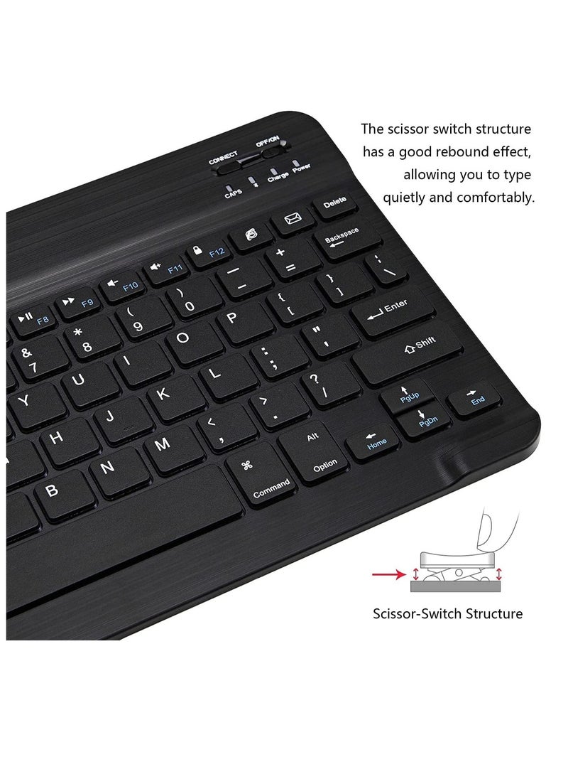 ELTRAZONE - Arabic and English Bluetooth Keyboard and Mouse Combo, Ultra-Slim Portable Compact Wireless Mouse Keyboard Set for IOS Android Windows Tablet Phone iPhone iPad Pro Air Mini (Black) - Image 1