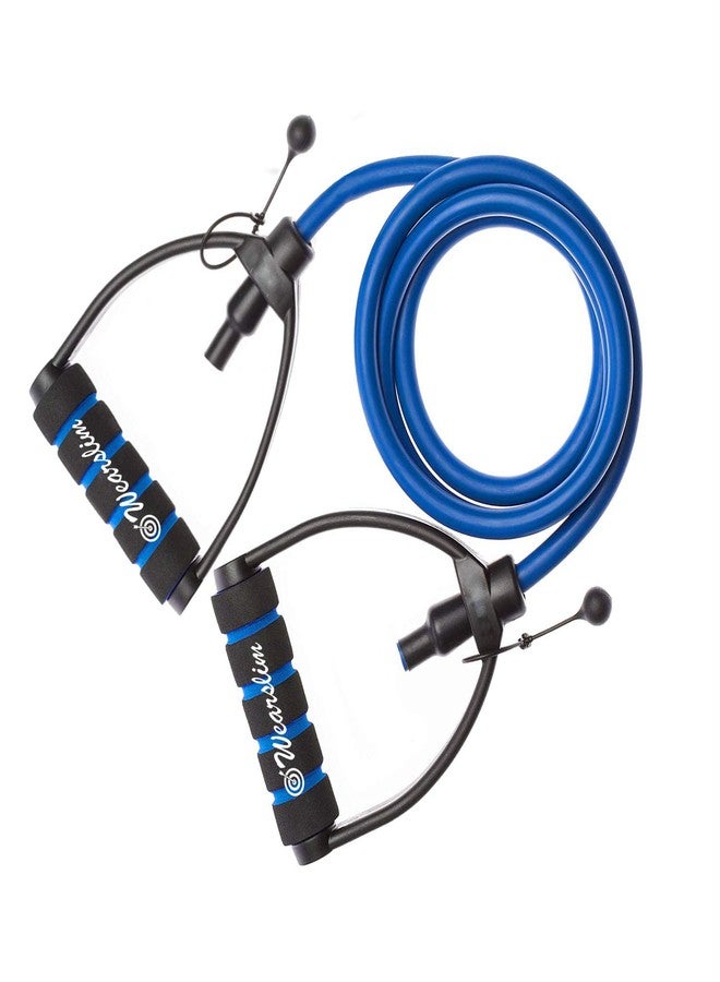 Wearslim® Professional Resistance Band Exercise Cord | Toning Tube Exerciser | with Comfort Handles | Office | Color : Assorted - 35 to 40 Lbs | 1 Year Warranty(Material: TPE) - Image 2