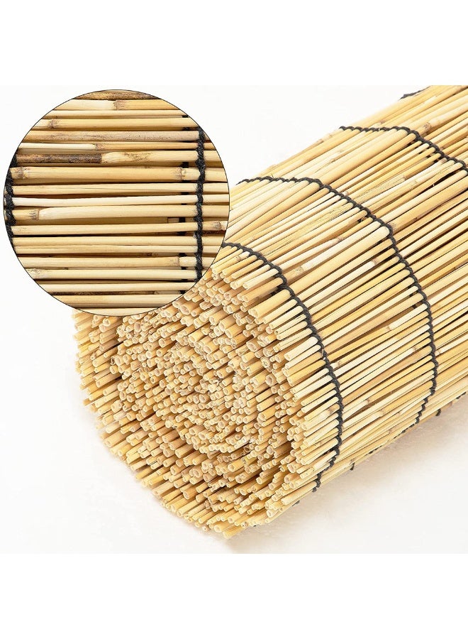 لينجوي ستائر خارجية من الخيزران قابلة للطي مصنوعة من القصب الطبيعي، واقية من الشمس وحاجب للخصوصية، لون بيج، 200×100 سم - Image 2