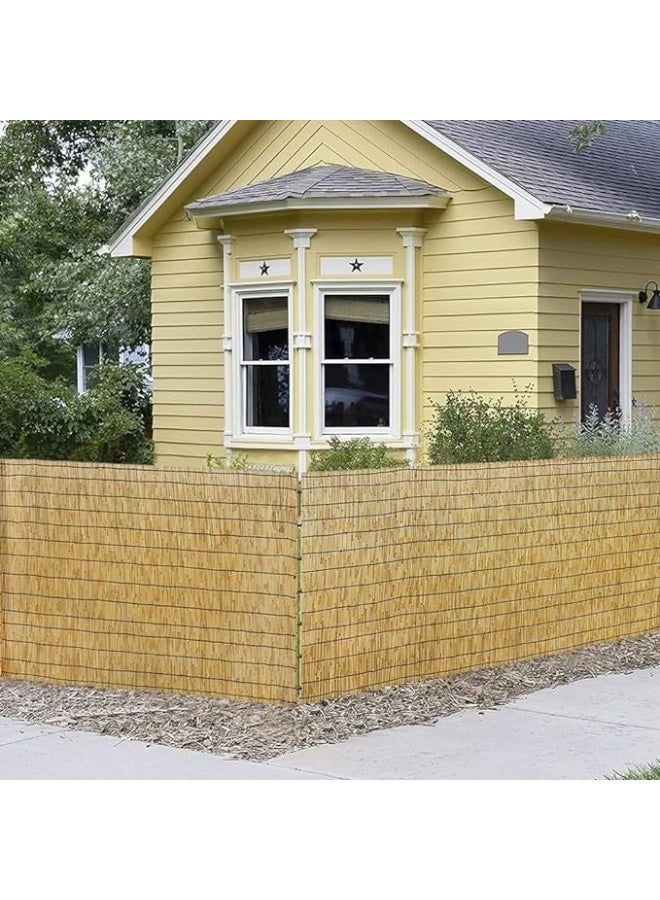 لينجوي ستائر خارجية من الخيزران قابلة للطي مصنوعة من القصب الطبيعي، واقية من الشمس وحاجب للخصوصية، لون بيج، 200×100 سم - Image 5