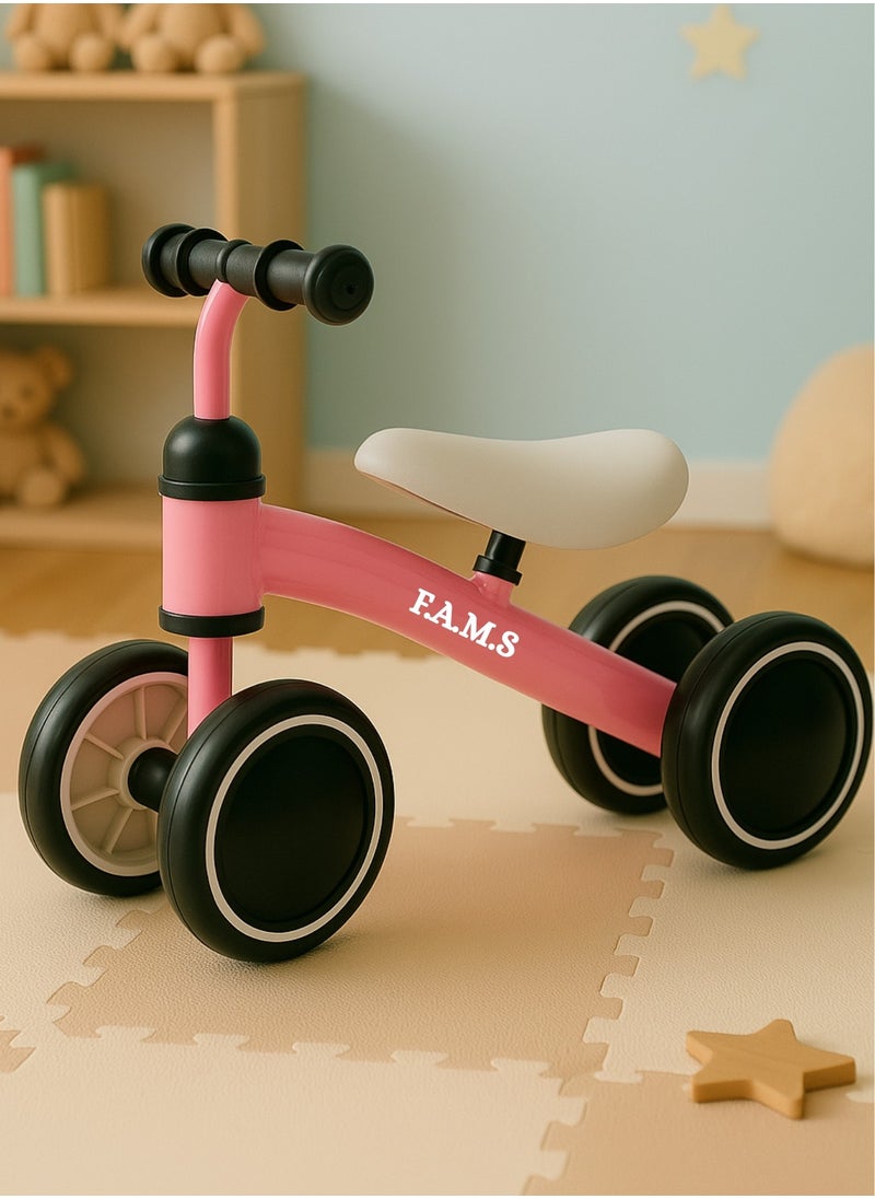 F.A.M.S Kids Balance Bike – Lightweight, Adjustable, Puncture-Proof, Safe and Fun Learning Bike for Toddlers – Ergonomic Design with Soft Non-Slip Handles, Vibrant Colors  - Image 1