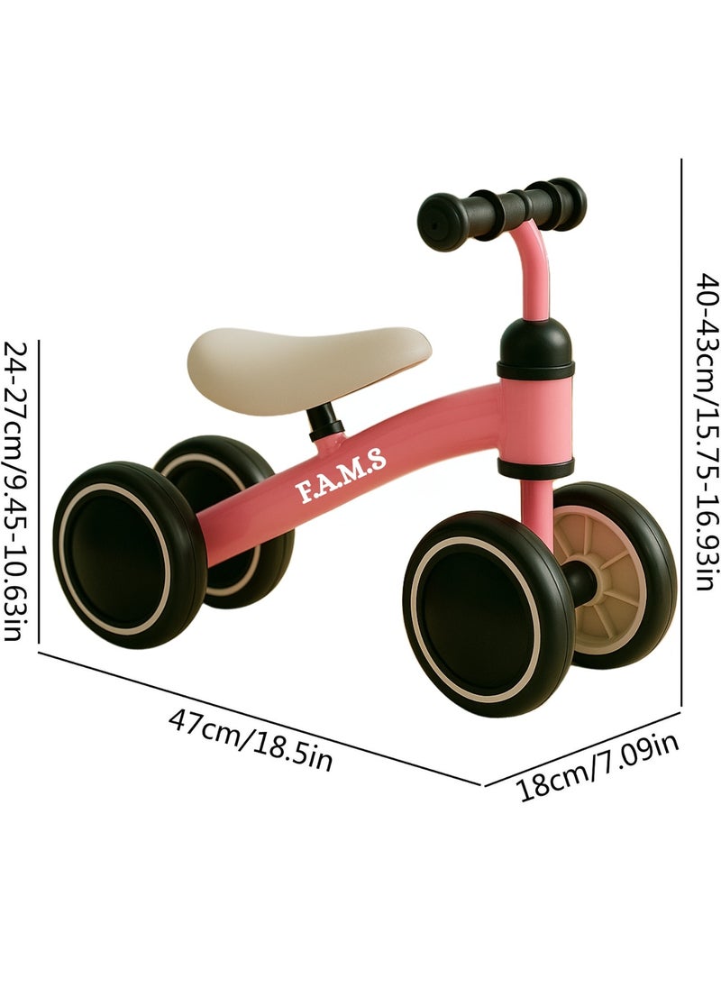 F.A.M.S Kids Balance Bike – Lightweight, Adjustable, Puncture-Proof, Safe and Fun Learning Bike for Toddlers – Ergonomic Design with Soft Non-Slip Handles, Vibrant Colors  - Image 2