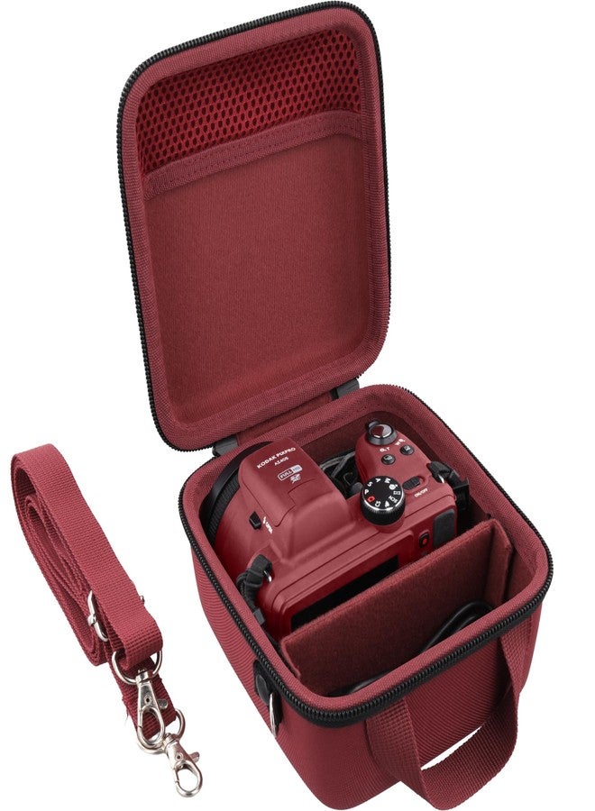 Baval Camera Case Compatible with Kodak PIXPRO AZ405/AZ425/AZ255/AZ401/AZ528 Digital Camera Vlogging Camera, Red Case, Camera Case - Image 2