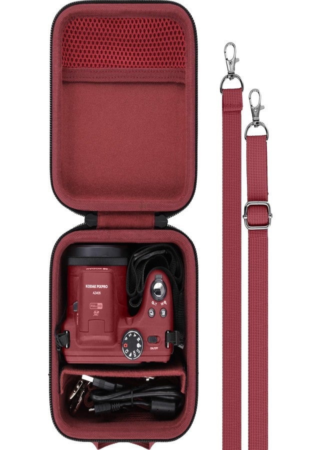 Baval Camera Case Compatible with Kodak PIXPRO AZ405/AZ425/AZ255/AZ401/AZ528 Digital Camera Vlogging Camera, Red Case, Camera Case - Image 1