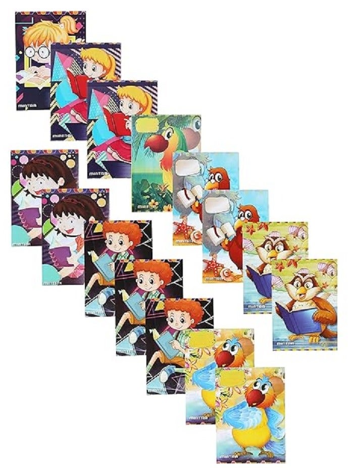 منترا 10 كشكول انجليزى - مجموعة 10 دفاتر، دفتر منترا مدبس مسطرة انجليزي 40 ورقة (متعددة الألوان، متعددة الأشكال) 10 قطع - Image 1