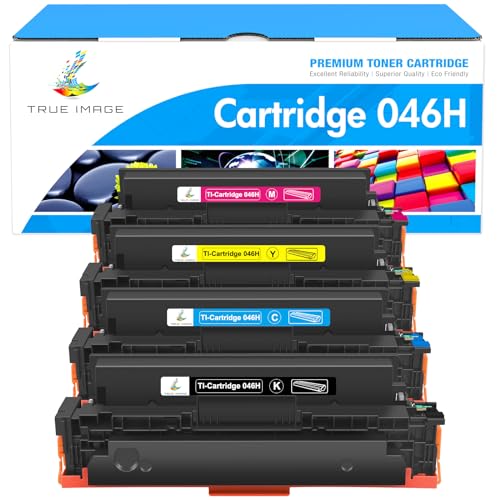 TRUE IMAGE 046H 046 Toner Cartridge Replacement for Canon 046H 046 CRG-046H Color ImageCLASS MF733Cdw MF731Cdw MF735Cdw MF730C MF731 MF733 LBP654Cdw LBP650C Printer Ink (Black Cyan Magenta Yellow) - Image 1