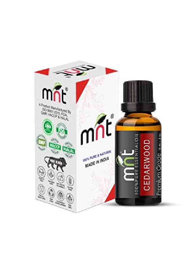 MNT Cedarwood Essential Oil 100% Pure l & Therapeutic Grade for Skin Hair & Aromatherapy (15ML) - Image 3