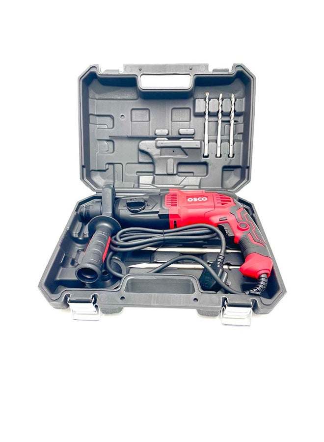 OSCO-TOOLS ROTARY HAMMER 26mm 1050W SDS-PLUS- 60Hz This drill is capable of drilling with a 26mm diameter, making it ideal for heavy-duty tasks. The SDS-Plus system allows for quick and easy bit changes, enhancing work efficiency 220V. - Image 2