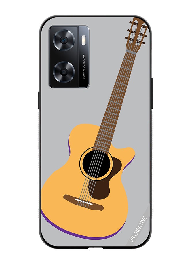 VR CREATIVE Protective Case Cover For Oppo A57/A77s Guitar Musical Design Multicolour - Image 1