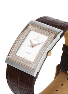 GENEVAL Leather Strap Analog Wrist Watch GLS044CRWO - 34mm - Brown  - Image 2