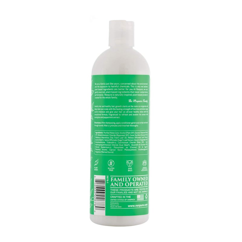 Renpure Tea Tree Lemon Sage Refreshing Moisture Conditioner, 16 Ounce - Image 2