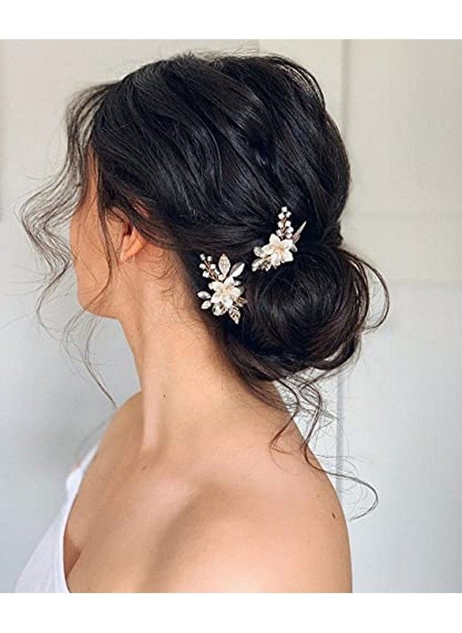 SWEETV Wedding Hair Pins For Brides Hair Accessories For WeddingHandmade Beaded Wedding Hair Pieces For Brides Bridesmaid  - Image 5