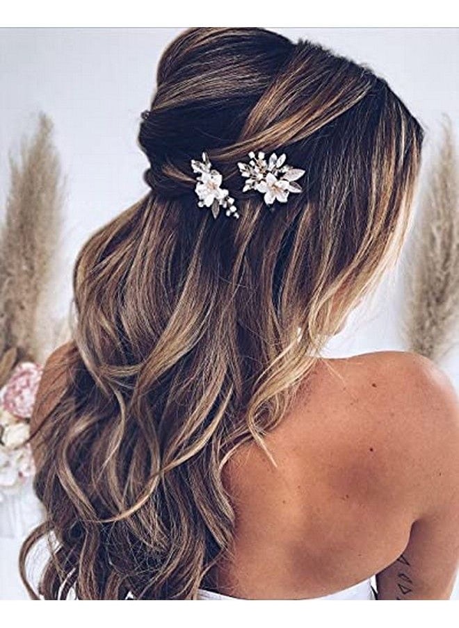 SWEETV Wedding Hair Pins For Brides Hair Accessories For WeddingHandmade Beaded Wedding Hair Pieces For Brides Bridesmaid  - Image 4