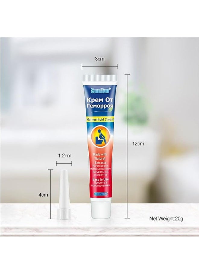 Sumifun - Natural Herbal Hemorrhoid Cream 20g, Fast Relief Hemorrhoid Cream, Soothing Spray, Internal and External Hemorrhoids Treatment Cream, Hemorrhoid and Fissure Ointment - Image 1