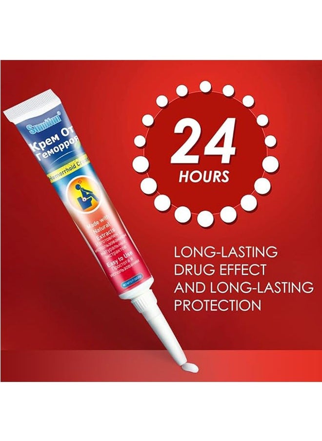 Sumifun - Natural Herbal Hemorrhoid Cream 20g, Fast Relief Hemorrhoid Cream, Soothing Spray, Internal and External Hemorrhoids Treatment Cream, Hemorrhoid and Fissure Ointment - Image 1