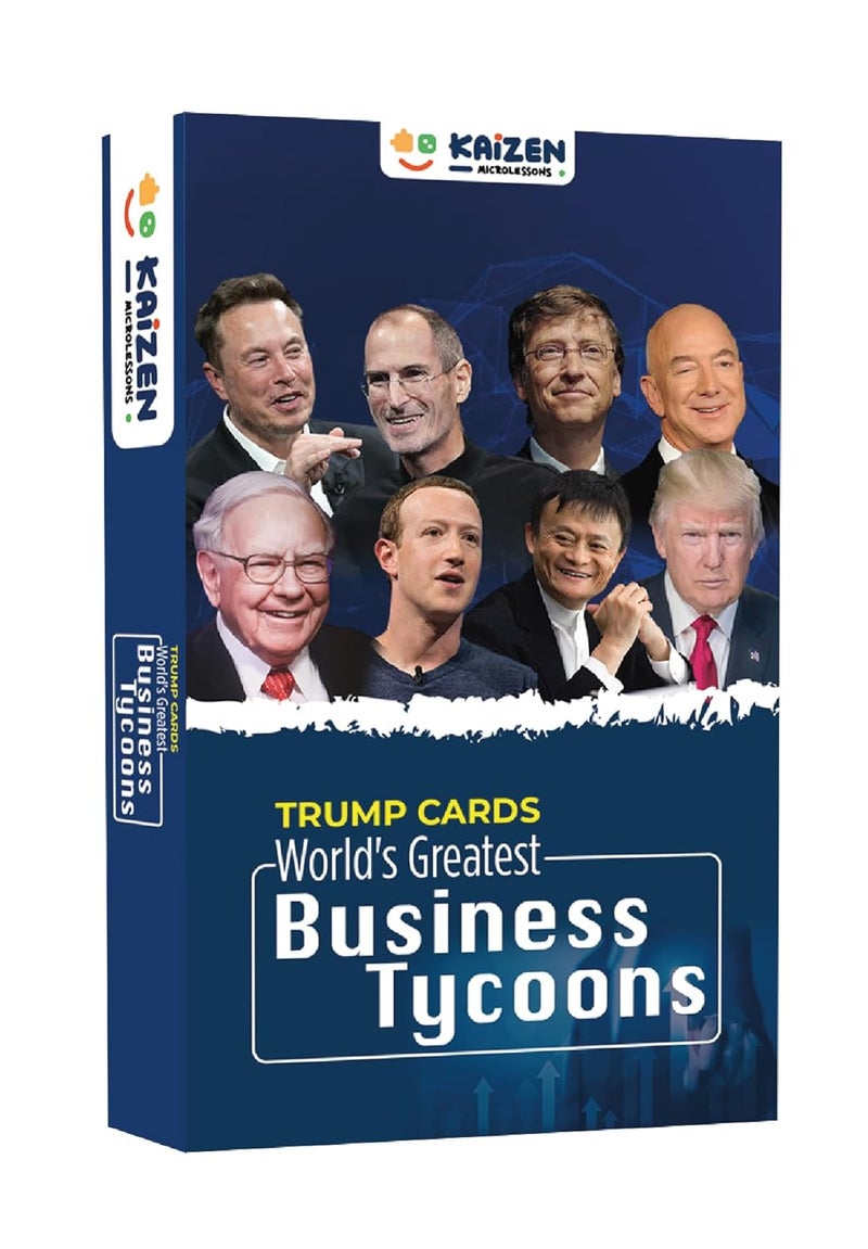 Trump Cards: Business Tycoons - Educational Strategy Card Game | 40 Iconic Entrepreneurs | Learn & Play for All Ages