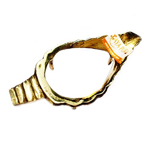MAYAPURI Brass Shankha Stand for Puja, Sankha Stand for 4-7 inch Shank (Pack of 1) - Image 1