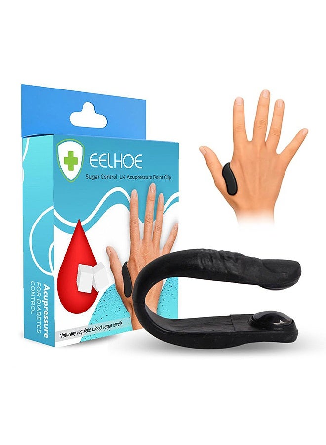 EELHOE Sugar Control LI4 Acupressure Point Clip, Acupressure Point Relaxation Clip For Headache Relief And Stress Alleviation, Flower-Shaped Wearable Hand Pressure Tool For LI4 Acupoint, Stress Alleviation, Pressure Point Clip - Image 1