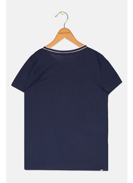 PUMA Kids Girl Sportswear Fit Short Sleeve Outdoor T-Shirt, Navy Blue  - Image 2