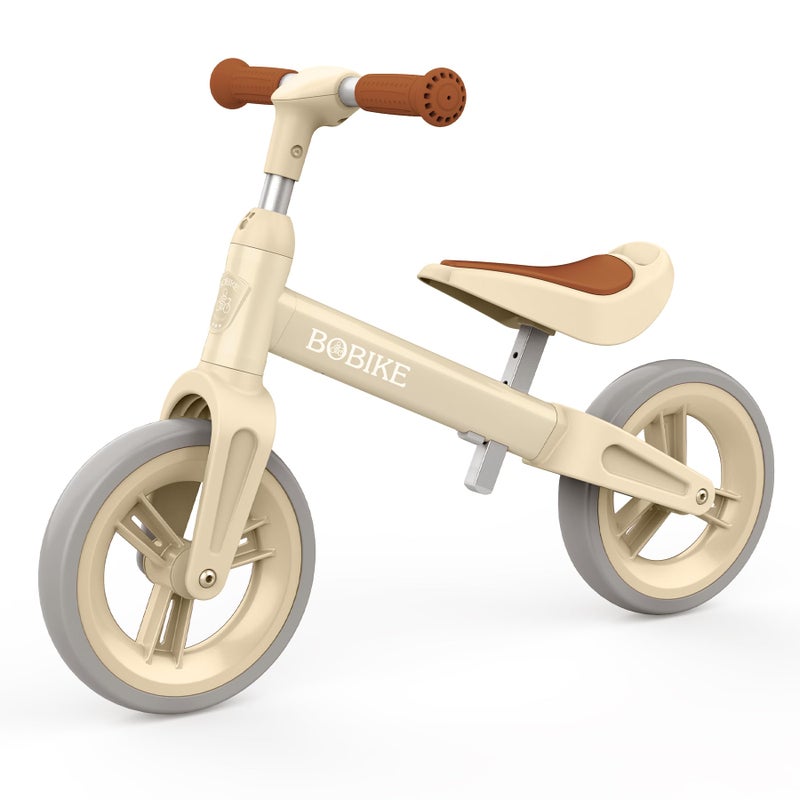 Bobike Toddler Balance Bike Toys for 1 to 6 Year Old Girls Boys Adjustable Seat and Handlebar NoPedal Training Bike Best Gifts for Kids Beige - Image 2