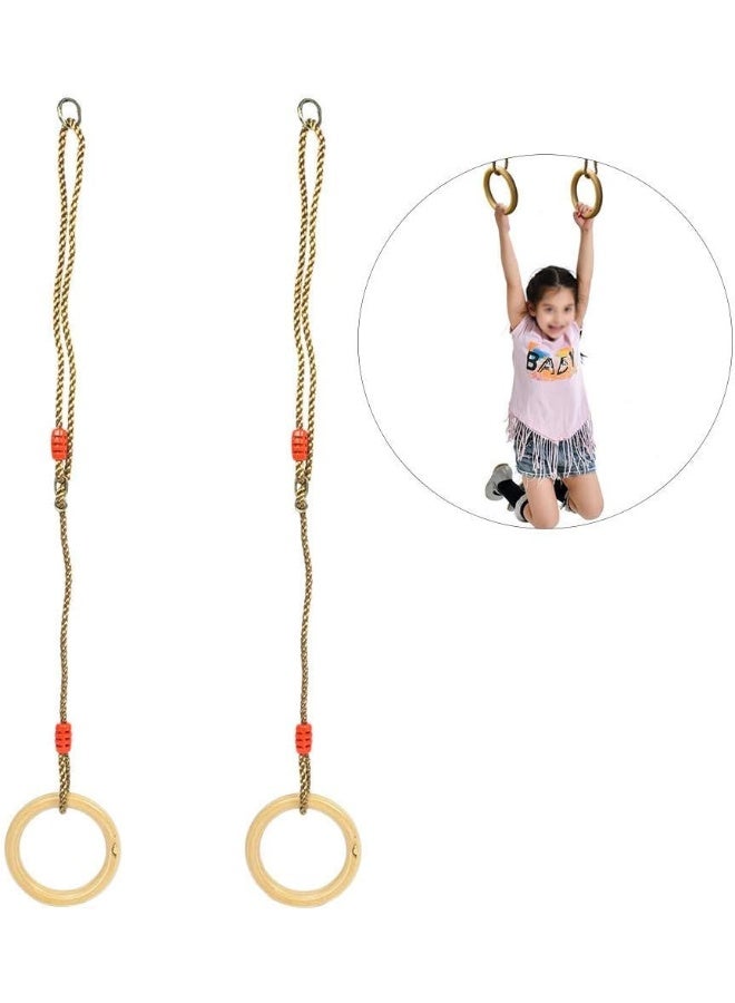 Rainbow Toys RBWTOYS Gymnastics Ring, Hanging Ring, Wooden, Strength Training, Gym Ring, Gymnastics, Home, Gym  - Image 4