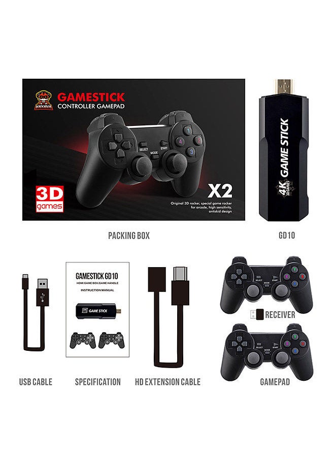 Generic - GD10 Game Stick Built-in 40000 Games 128GB 2.4G Wireless Controller HD Retro Video Game Console 4k HD Video Game Console - Image 1