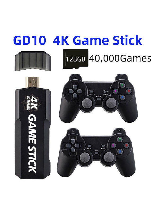 Generic - GD10 Game Stick Built-in 40000 Games 128GB 2.4G Wireless Controller HD Retro Video Game Console 4k HD Video Game Console - Image 1