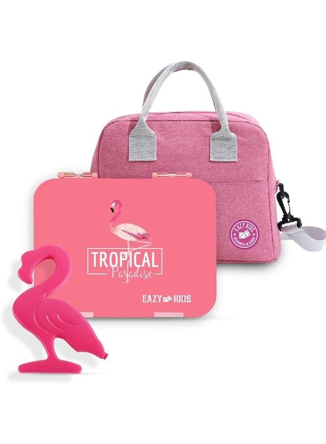 Eazy Kids Set of 4 Flamingo Reusable Hard Ice Packs for Lunch bags - Pink - Image 5