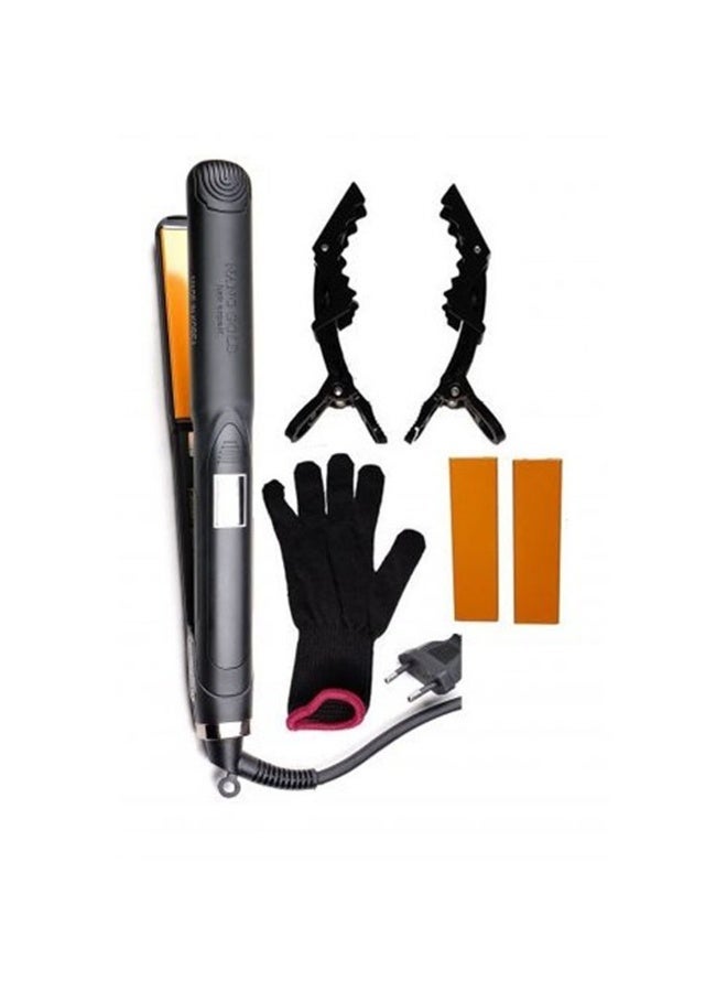 Tornado Gold Professional Hair Straightener for Ultimate Hair Care 980 Accessories (Ceramic + Gloves + 2 Clips) Metal Case - Image 2