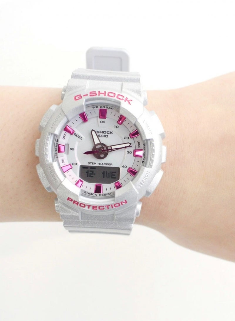 كاسيو ساعة كاسيو جي-شوك - GMA-S130NP-8ADR مينا رمادية، سوار رمادي - Image 2