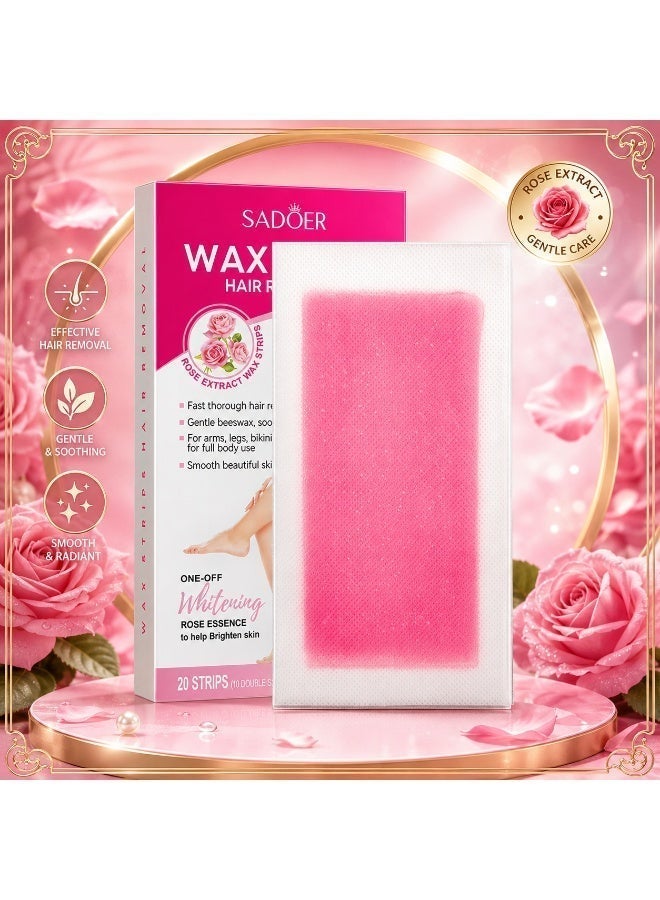 SADOER 10pc Hypoallergenic Wax Strip Kit - Image 1