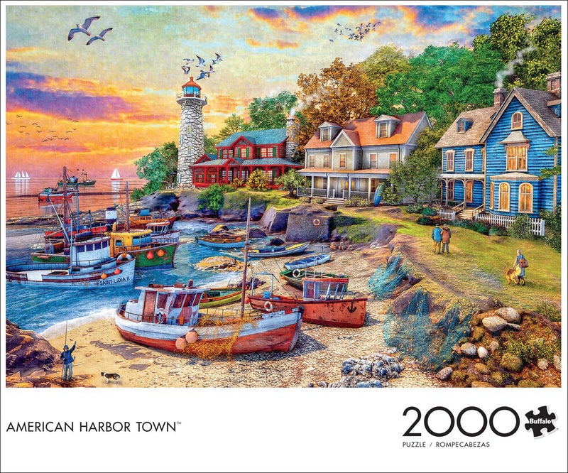 Buffalo Games - Dominic Davison - American Harbor Town - 2000 Piece Jigsaw Puzzle for Adults -Challenging Puzzle Perfect for Game Nights - Finished Size is 38.50 x 26.50 - Image 2
