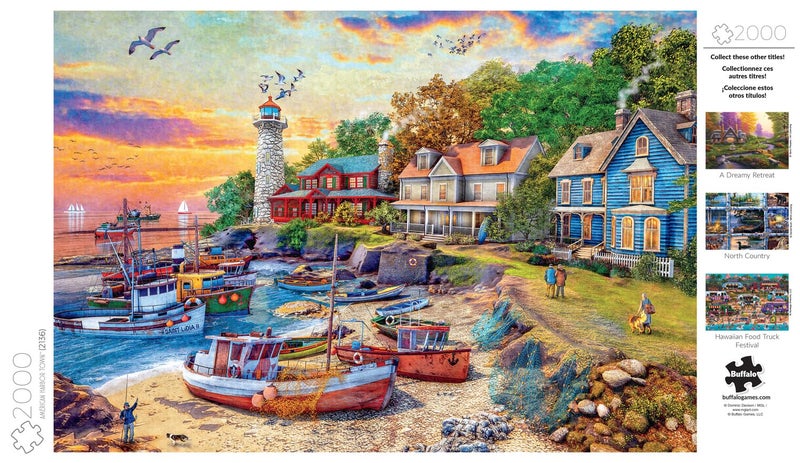 Buffalo Games - Dominic Davison - American Harbor Town - 2000 Piece Jigsaw Puzzle for Adults -Challenging Puzzle Perfect for Game Nights - Finished Size is 38.50 x 26.50 - Image 5
