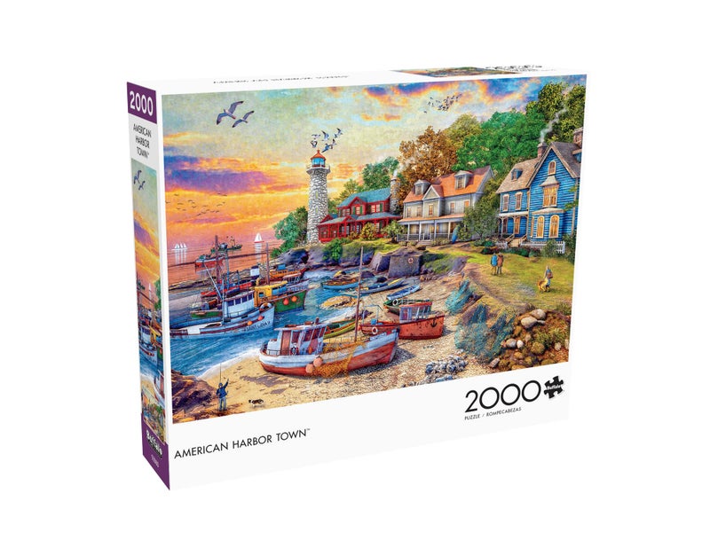 Buffalo Games - Dominic Davison - American Harbor Town - 2000 Piece Jigsaw Puzzle for Adults -Challenging Puzzle Perfect for Game Nights - Finished Size is 38.50 x 26.50 - Image 3