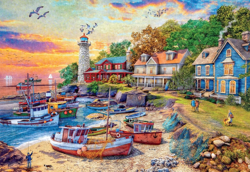 Buffalo Games - Dominic Davison - American Harbor Town - 2000 Piece Jigsaw Puzzle for Adults -Challenging Puzzle Perfect for Game Nights - Finished Size is 38.50 x 26.50 - Image 1