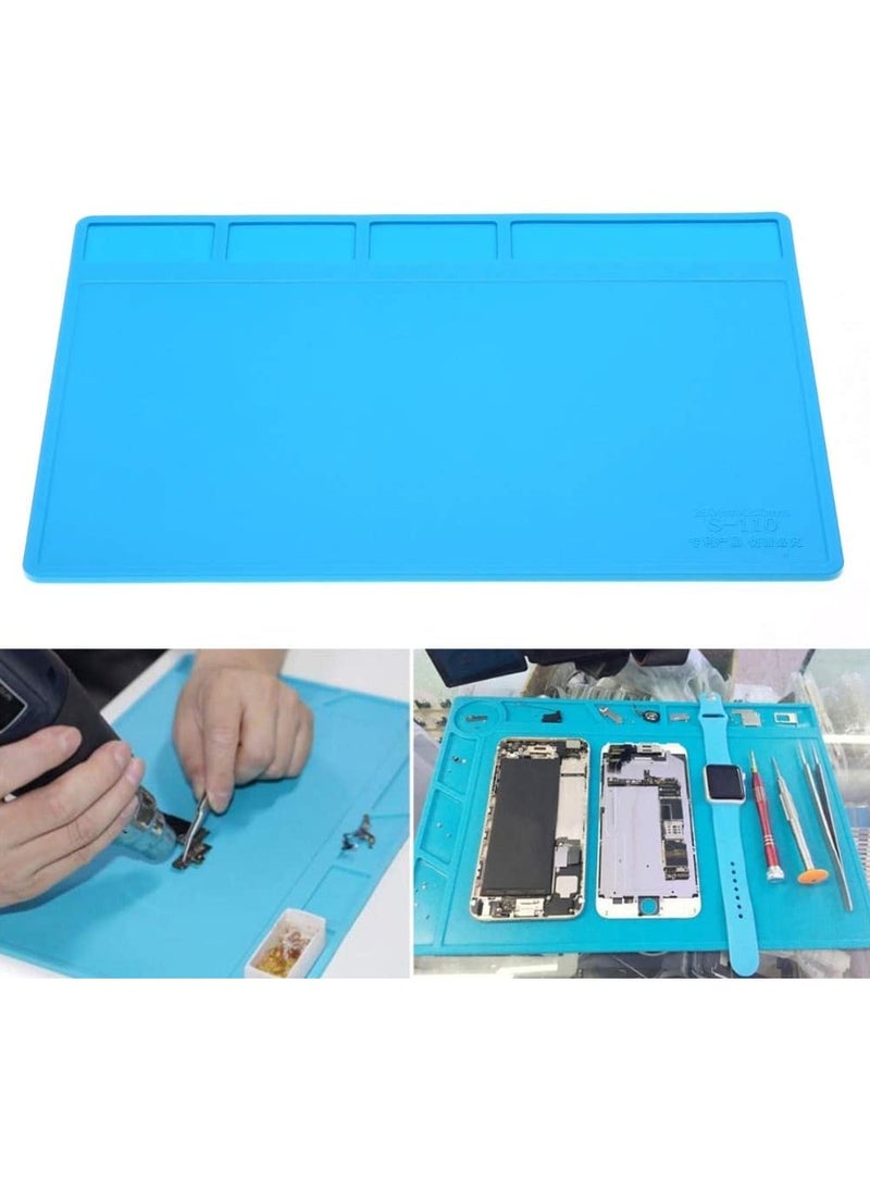 Rubik Basic Mini Silicone Repair Soldering Work Mat Heat Resistant Repairing Desk Pad  - Image 1