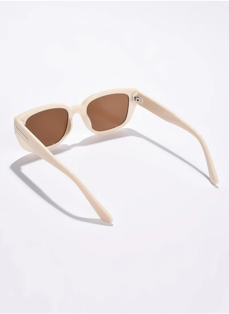 Haute Sauce Brown Lens Brown Rectangle Sunglasses